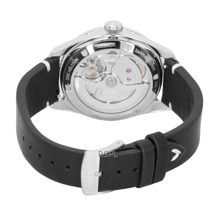 Oris Divers Sixty Five 12H Lederarmband Schwarzes Zifferblatt Automatik 01 400 7772 4054-07 5 20 82 100M Herrenuhr