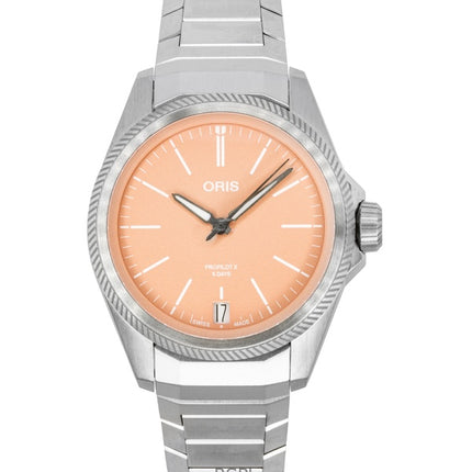 Oris Propilot X Calibre 400 Titan Lachs Zifferblatt Automatik 01-400-7778-7158-07-7-20-01TLC 100M Unisex Uhr