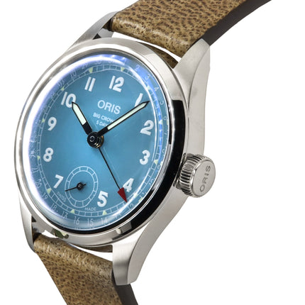Oris Big Crown Pointer Date Lederarmband Blaues Zifferblatt Automatik 01-473-7786-4065-07-5-19-22FC Herrenuhr