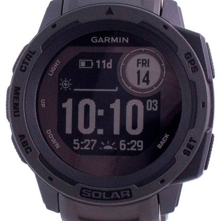 Garmin Instinct Solar Graphit Outdoor Fitness GPS Schwarzes Band 010-02293-00 Multisport Uhr