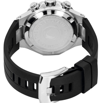 Edox Delfin The Original Chronograph Kautschukarmband Schwarzes Zifferblatt Quarz Taucheruhr 10112-3NCA-NIN 200M Herrenuhr