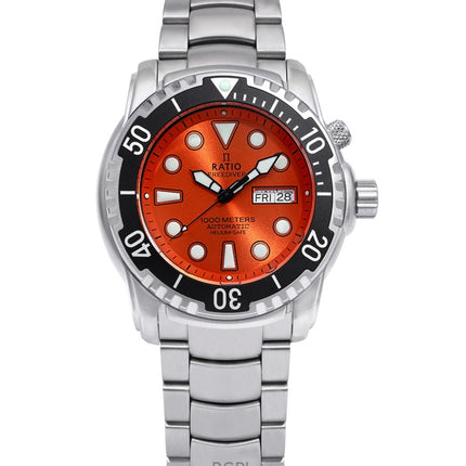 Verhältnis Free Diver Helium-Safe 1000M Saphir Automatik 1068HA96-34VA-ORG Herrenuhr