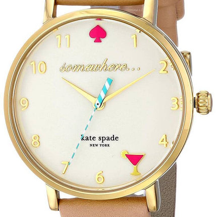 Kate Spade New York Metro Quarz Leder Armband 1YRU0484 Damenuhr