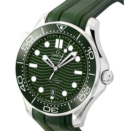 Omega Seamaster Kautschukarmband Grünes Zifferblatt Automatische Taucheruhr 210.32.42.20.10.001 300M Herrenuhr