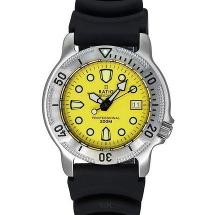 Ratio FreeDiver Professional Saphir-Gelb-Zifferblatt Quarz 22AD202-YLW 200M Herrenuhr