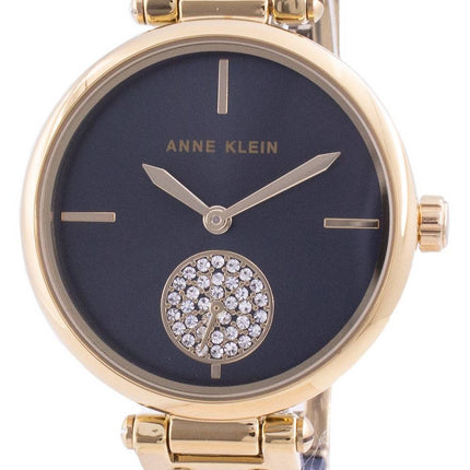 Anne Klein Swarovski Kristall Akzent 3001GPBL Quarz Damenuhr
