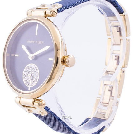 Anne Klein Swarovski Kristall Akzent 3001GPBL Quarz Damenuhr