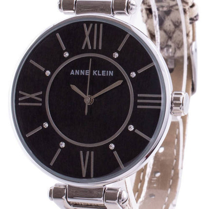 Anne Klein Swarovski Kristall Akzent 3229BKCR Quarz Damenuhr