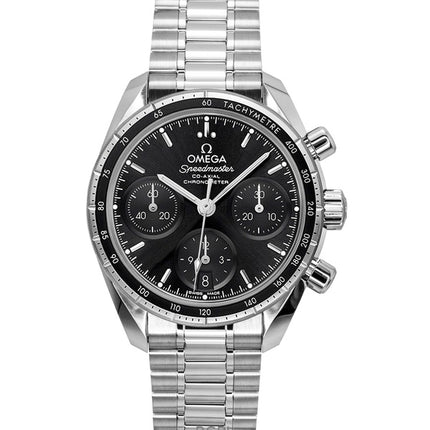 Omega Speedmaster Chronograph Edelstahl Schwarzes Zifferblatt Automatik 324.30.38.50.01.001 100M Herrenuhr