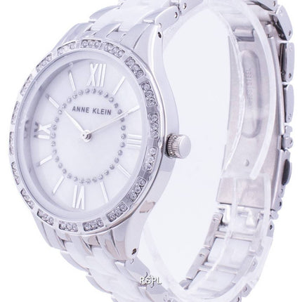 Anne Klein Swarovski Kristall Akzent 3549WTSV Quarz Damenuhr