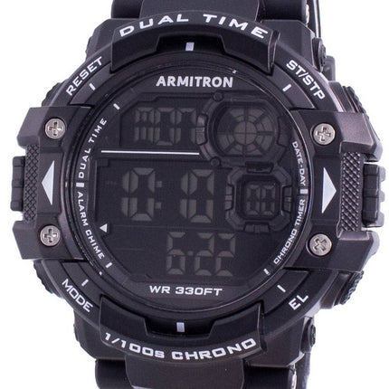 Armitron Sport 408309BLK Quarz Dual Time Herrenuhr