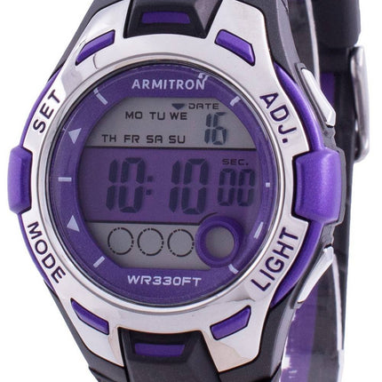 Armitron Sport 457030PUR Quarz Dual Time Damenuhr