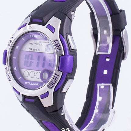 Armitron Sport 457030PUR Quarz Dual Time Damenuhr