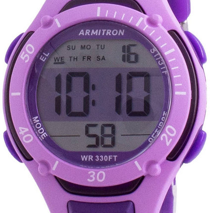 Armitron Sport 457062PUR Quarz Dual Time Damenuhr
