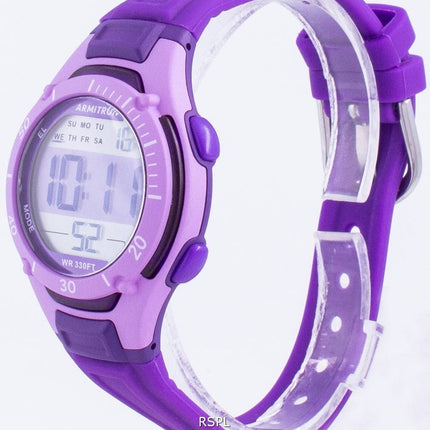 Armitron Sport 457062PUR Quarz Dual Time Damenuhr
