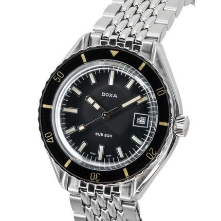 Doxa SUB 200 Sharkhunter Edelstahl Schwarzes Zifferblatt Automatik Taucheruhr 799.10.101.10 200M Herrenuhr