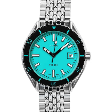 Doxa SUB 200 Aquamarine Türkis Zifferblatt Automatik Taucheruhr 799.10.241.10 200M Herrenuhr mit extra Armband