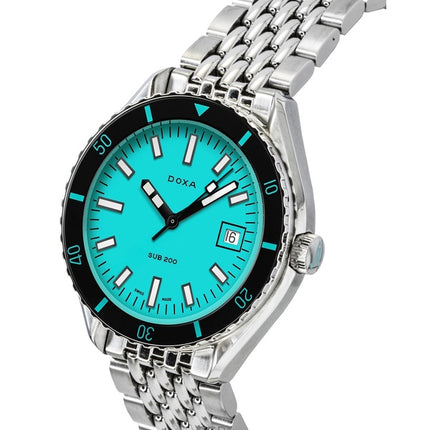 Doxa SUB 200 Aquamarine Türkis Zifferblatt Automatik Taucheruhr 799.10.241.10 200M Herrenuhr mit extra Armband