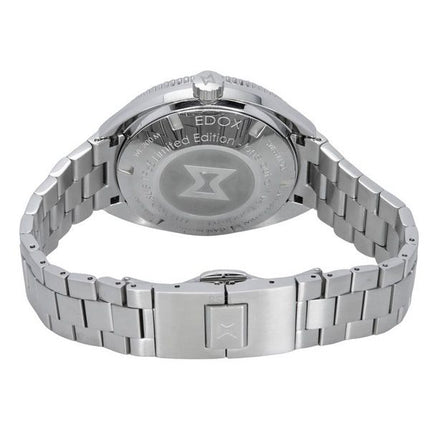 Edox Hydro-Sub Automatik-Chronometer, limitierte Auflage, blaues Zifferblatt, Taucheruhr 80128 3BUM BUIO 300M, Herrenuhr