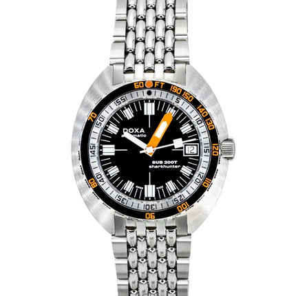 Doxa SUB 200T Sharkhunter Edelstahl Schwarzes Zifferblatt Automatik Taucheruhr 804.10.101.10 200M Herrenuhr