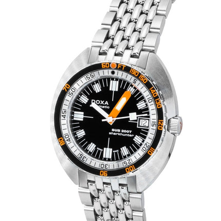 Doxa SUB 200T Sharkhunter Edelstahl Schwarzes Zifferblatt Automatik Taucheruhr 804.10.101.10 200M Herrenuhr