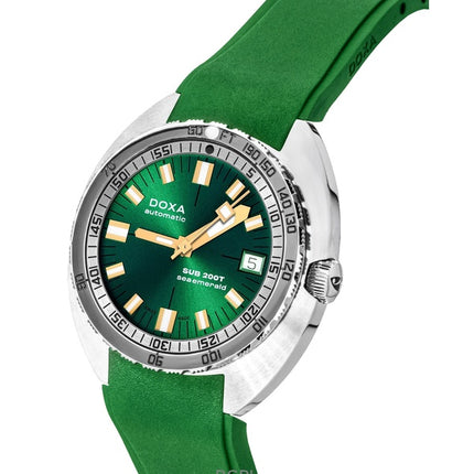 Doxa SUB 200T Sea Emerald Kautschukarmband Grünes Zifferblatt Automatische Taucheruhr 804.10.131S.26 200M Herrenuhr mit zusätzlichem Armband