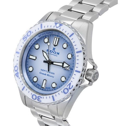 Edox Neptunian Grande Reserve Date Automatik-Taucheruhr 80801 3BBUM BUCDN 300M mit blauem Zifferblatt
