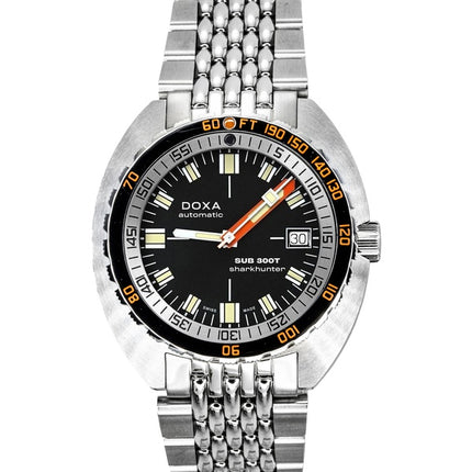 Doxa SUB 300T Sharkhunter Edelstahl schwarzes Zifferblatt automatische Taucheruhr 840.10.101.10 1200M Herrenuhr mit zusätzlichem Armband