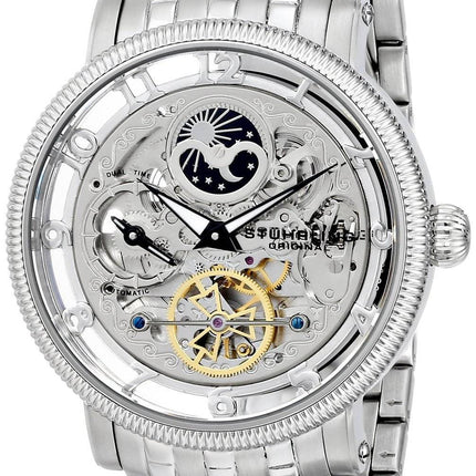 Stuhrling Original Symphonie automatische Skelett Dual Time 8411.33112 Herrenuhr