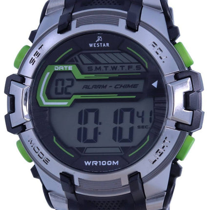 Westar Digital Silikonarmband Quarz 85005 PTN 001 100M Herrenuhr