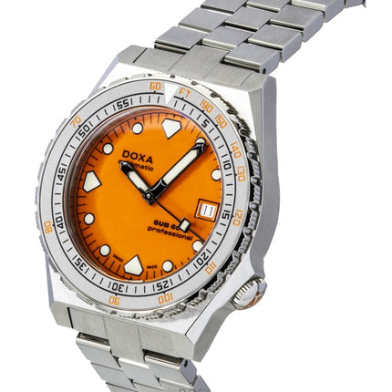 Doxa SUB 600T Professional Automatische Taucheruhr mit orangefarbenem Zifferblatt, 862.10.351.10, 600 m, Herrenuhr mit zusätzlichen Armbändern