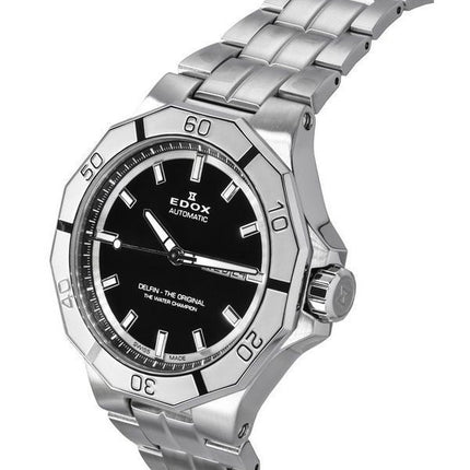 Edox Delfin The Original Day Date Automatik-Taucheruhr 88008 3M NIN 200M mit schwarzem Zifferblatt