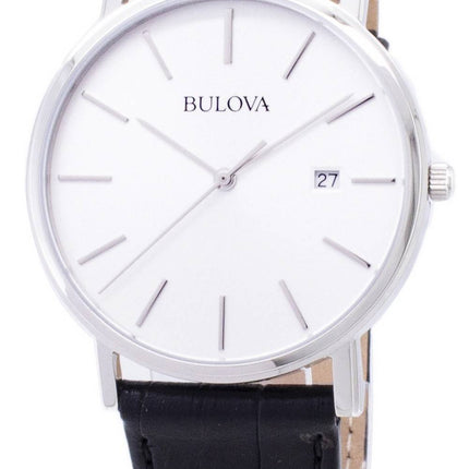 Bulova schwarz Leder 96B104 Herrenuhr