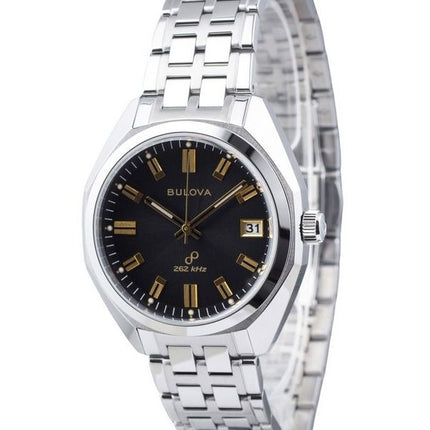 Bulova Classic Precisionist Jet Star Edelstahl graues Zifferblatt Quarz 96B415 Herrenuhr