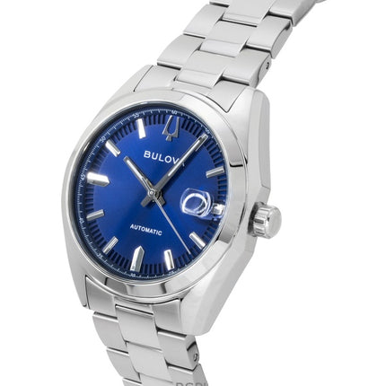 Bulova Surveyor Edelstahl Blau Automatik 96B436 Herrenuhr