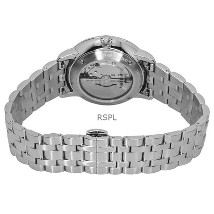 Bulova Hudson Edelstahl blaues Zifferblatt Automatik 96B447 Herrenuhr