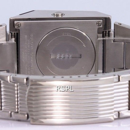 Bulova Computron Archive Series Edelstahl blaues Zifferblatt Quarz 96C139 Herrenuhr