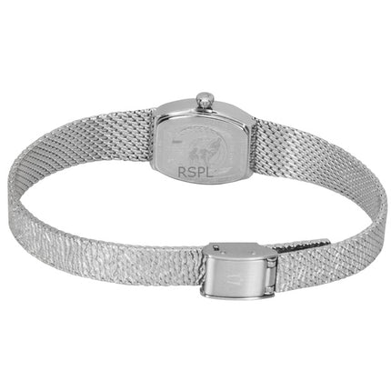 Bulova Göttin der Zeit Damenuhr aus Edelstahl mit blauem Zifferblatt und Quarzwerk (Modell 96L343)