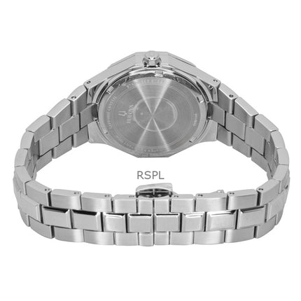 Bulova Prestige Edelstahl Lila Zifferblatt Quarz 96M168 100M Damenuhr