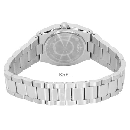 Bulova Surveyor Diamond Damenuhr aus Edelstahl, Perlmutt und Quarzwerk (Modell 96R245)