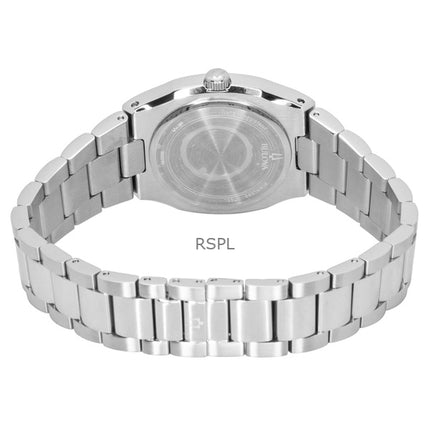 Bulova Surveyor Edelstahl Diamant Akzente Blau Perlmutt Zifferblatt Quarz 96R246 Damenuhr