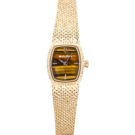 Bulova Goddess Of Time Damenuhr, roségoldfarben, Edelstahl, braunes Zifferblatt, Quarzwerk, 97L185