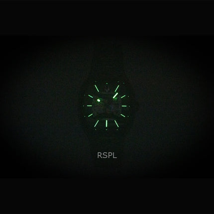 Bulova Maquina Herrenuhr aus Edelstahl mit grünem Skelettzifferblatt und Automatikwerk 98A321