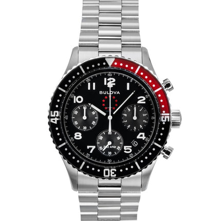 Bulova Marine Star Heritage Special Edition Chronograph Schwarzes Zifferblatt Quarz Taucheruhr 98B451 200M Herrenuhr