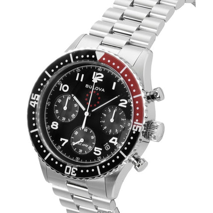 Bulova Marine Star Heritage Special Edition Chronograph Schwarzes Zifferblatt Quarz Taucheruhr 98B451 200M Herrenuhr