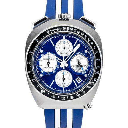 Bulova Shelby Racer Chronograph 150th Anniversary Limited Edition Blaues Zifferblatt Quarz 98B452 Herrenuhr