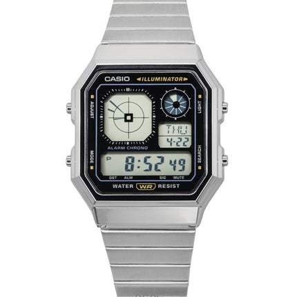 Casio Vintage Digital Edelstahl Quarz A130WE-1A Unisex Uhr