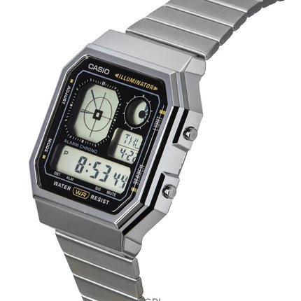 Casio Vintage Digital Edelstahl Quarz A130WE-1A Unisex Uhr