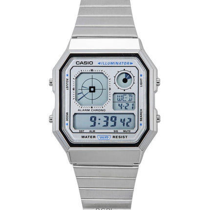 Casio Vintage Digital Edelstahl Quarz A130WE-7A Unisex Uhr
