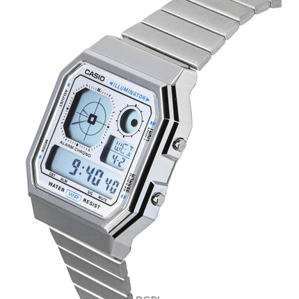 Casio Vintage Digital Edelstahl Quarz A130WE-7A Unisex Uhr